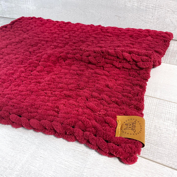 "Hibiscus" Knit Blanket